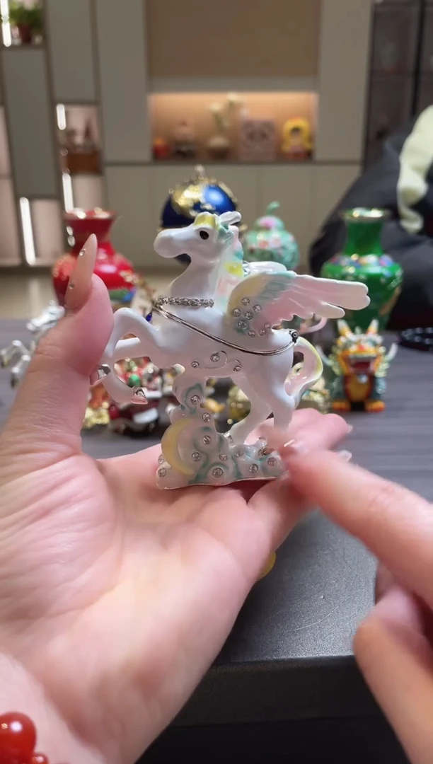 摆件七宝烧珐琅彩首饰盒