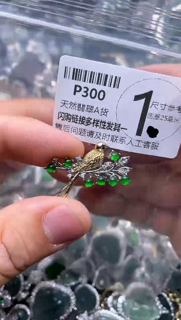【闪购商品】翡翠颈饰未镶嵌P300胸针