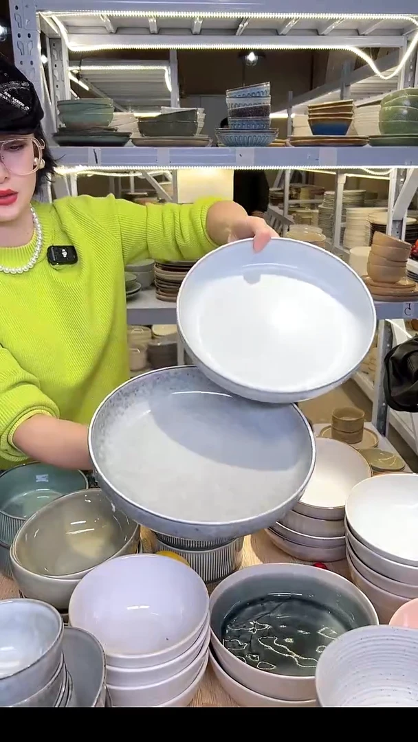 瓷287外贸尾货高温釉下彩陶瓷餐具默认微瑕