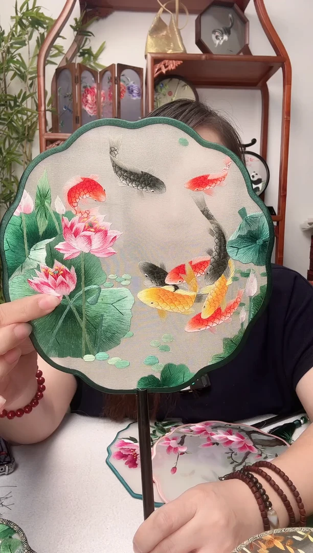 团扇-双面绣花11