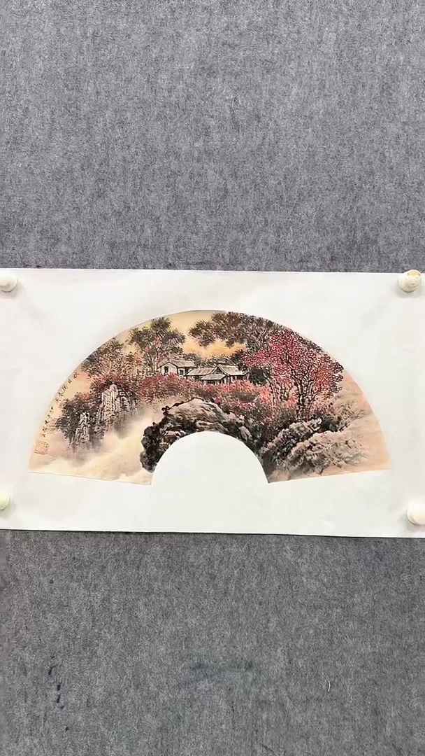 国画胡老师建国老师2平尺山水作品