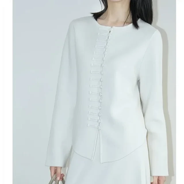 【NA家】新中式单排盘扣针织毛衣开衫