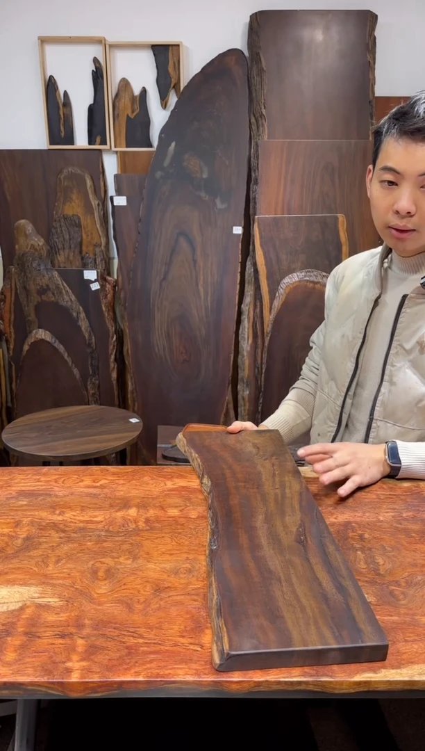 东非黑黄檀（紫光檀）尺寸60*18*2.5编号450