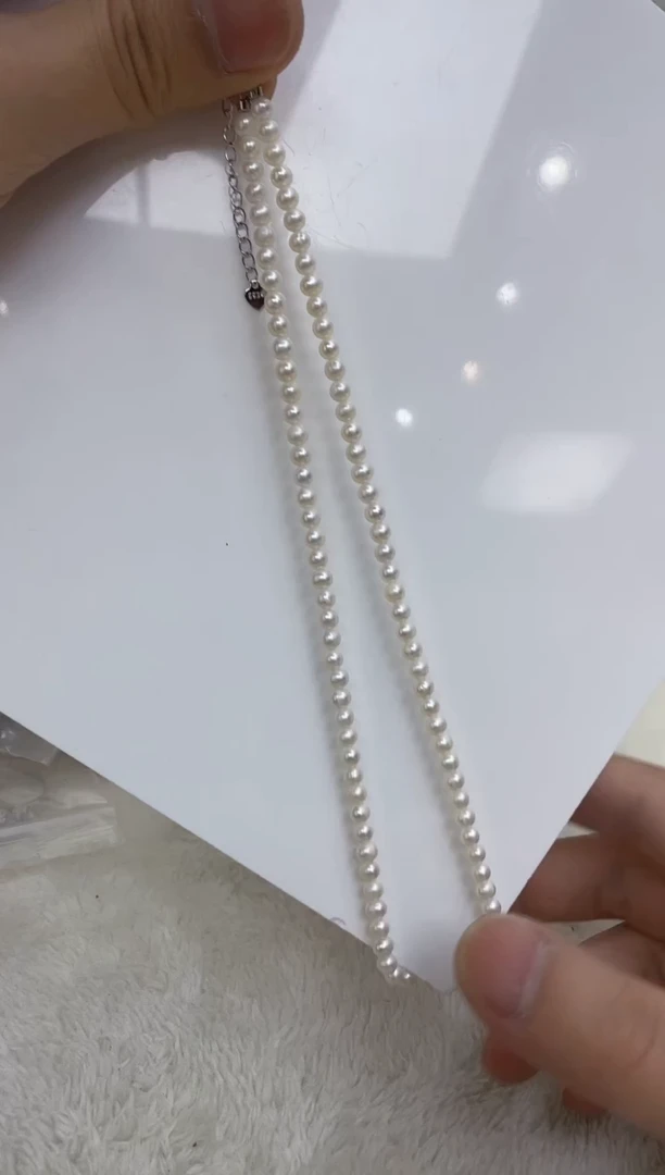 淡水珍珠银S925镶嵌颈饰