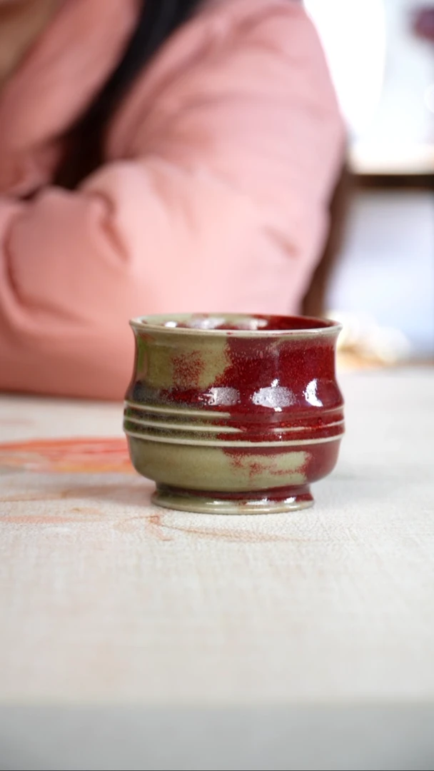 杯子瓷钧窑茶器摆件7