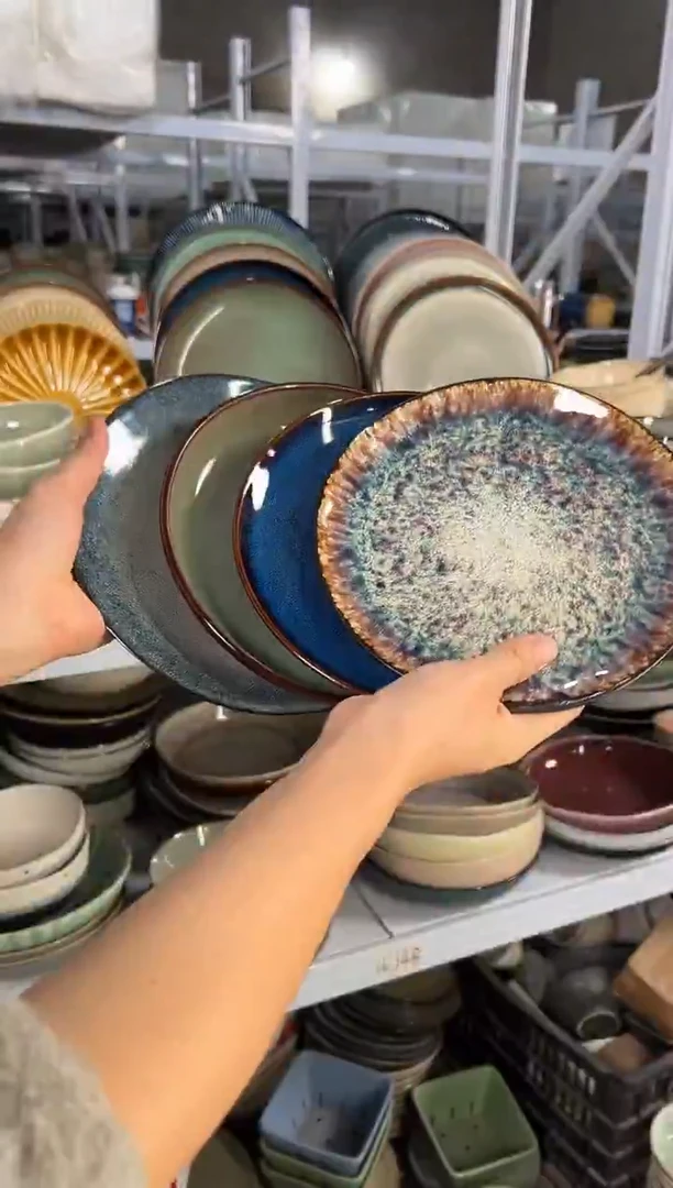 陶瓷外贸尾货瑕疵满20包邮X4新品8英寸