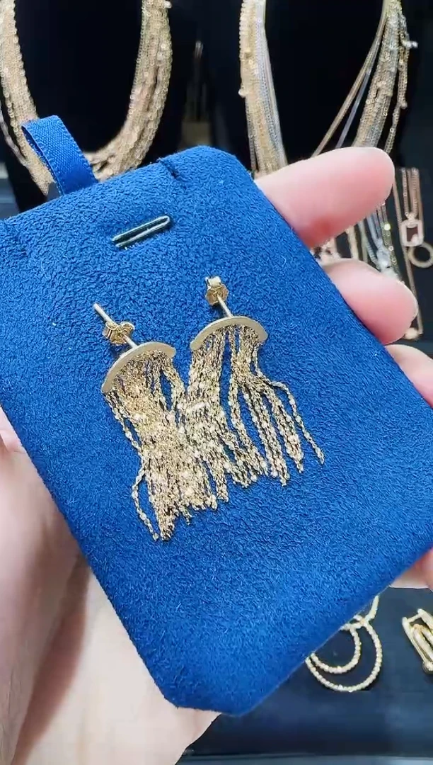 耳饰18K金流苏耳环