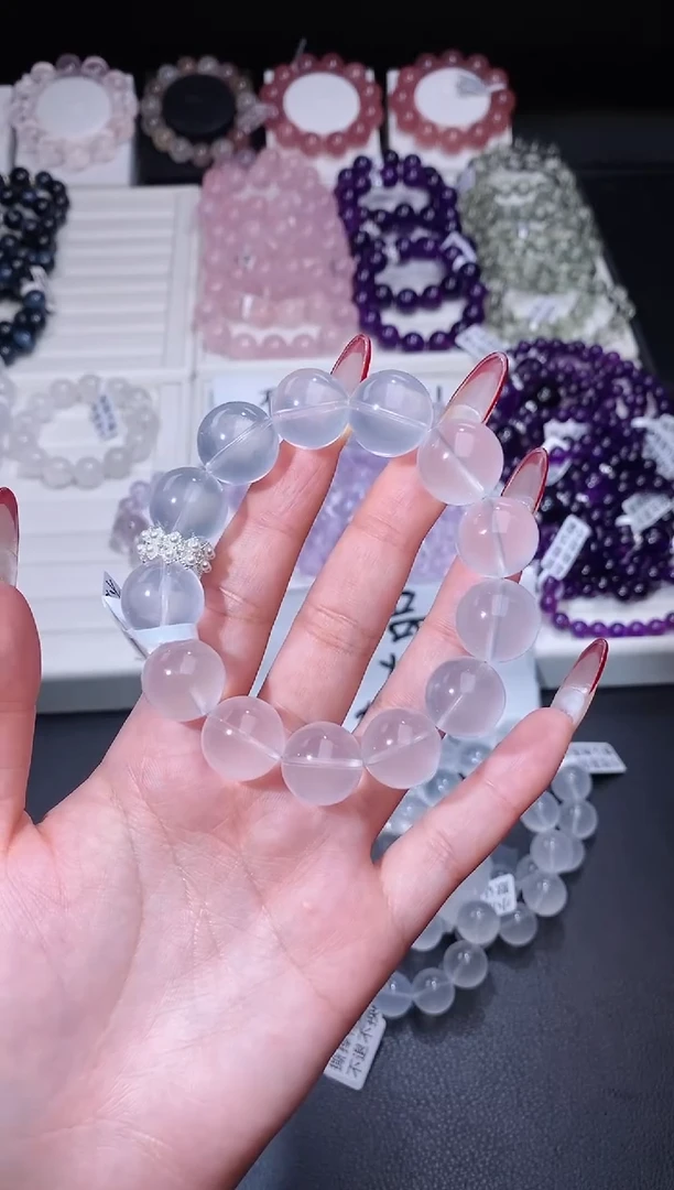 【闪购商品】水晶手链合金22.84奶白晶手串 多样性发其一