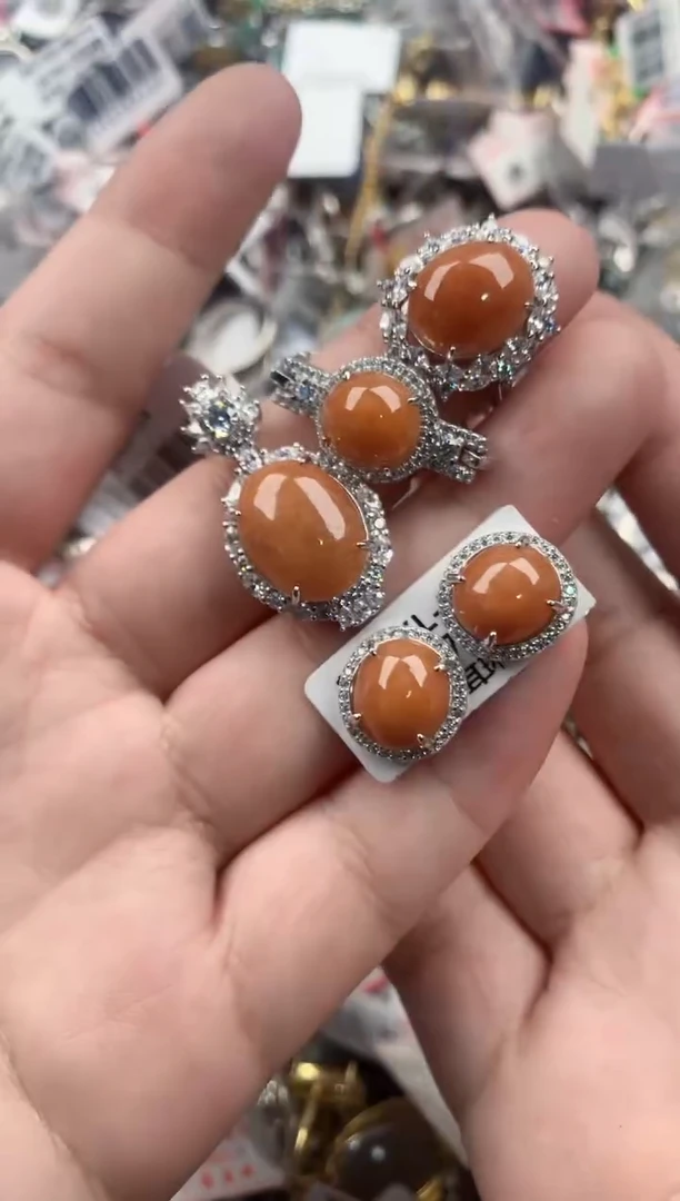 银S925镶嵌戒指翡翠444   8