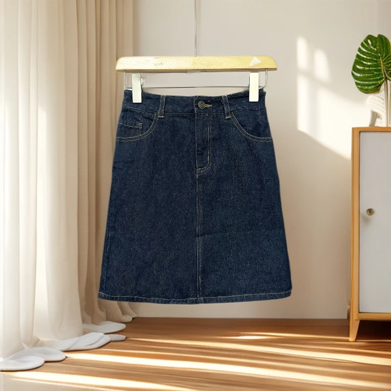 夏季新品！女士夏季设计感牛仔短裙F881