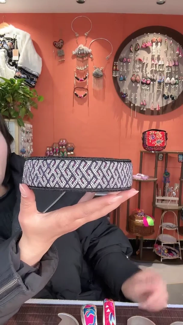 织绣非遗手工苗绣刺绣饰品37发箍