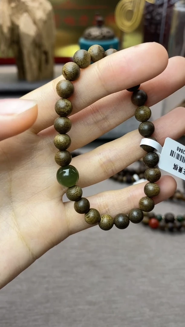 【闪购商品】沉香手串芽庄黄棋沉水老料06＋配饰单圈设计