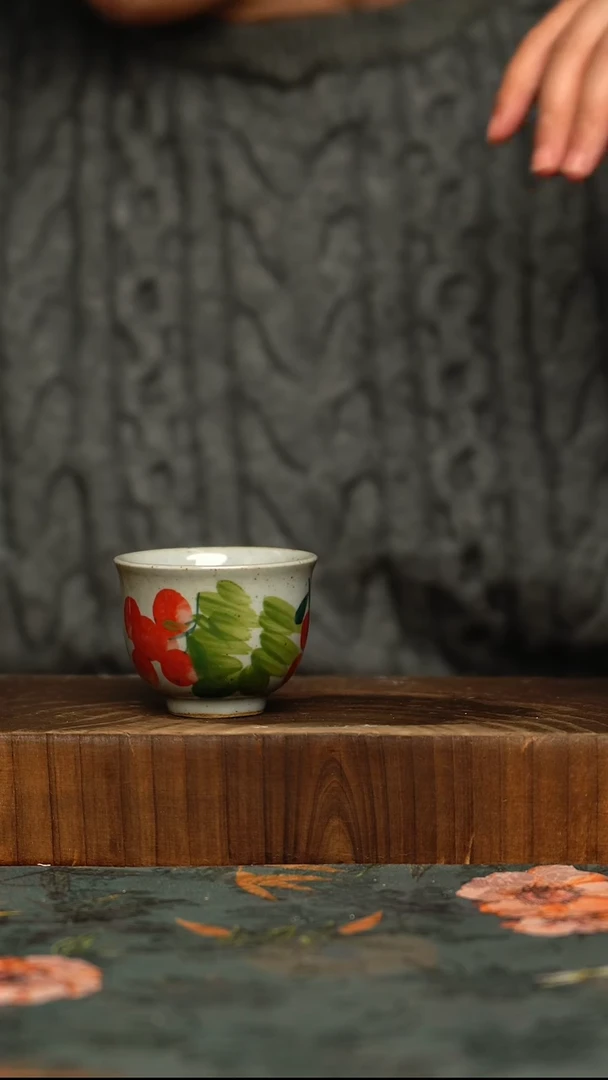 杯釉下彩手工手绘同款陶器