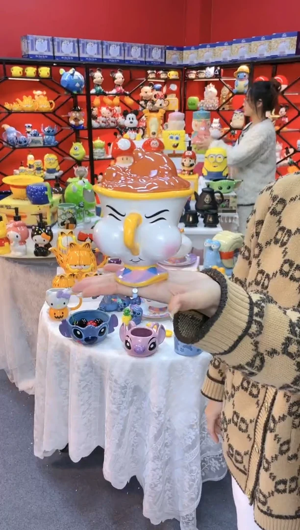 【闪购商品】1@@嘟嘟嘴阿奇陶瓷盖杯