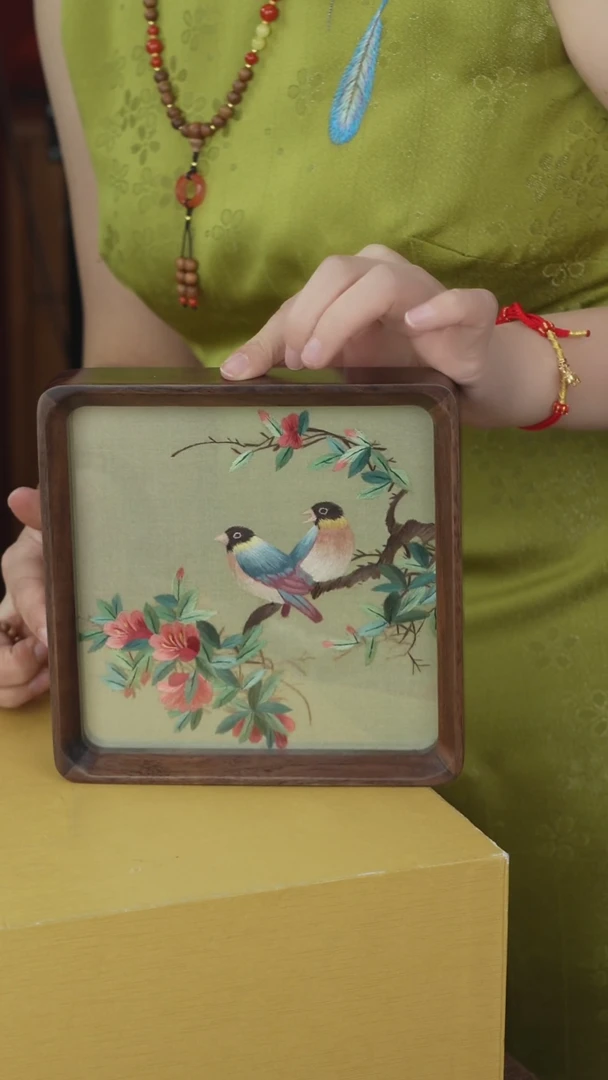 刺绣非遗苏绣摆件