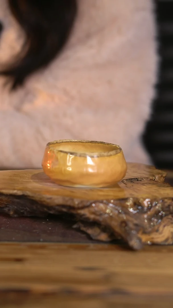 景德镇纯柴烧 手捏中白泥杯子 25