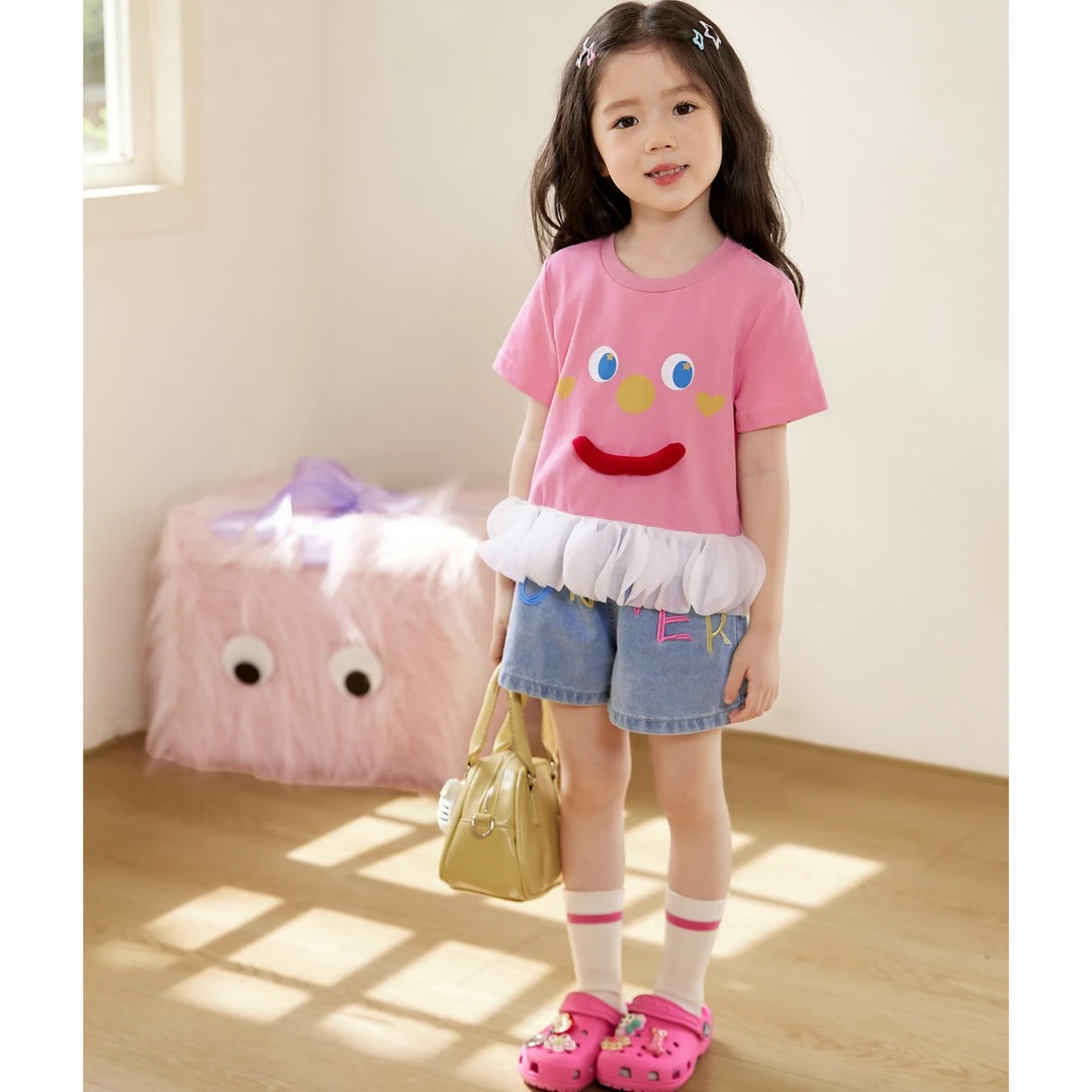 LUSON小O宝 宝宝t恤套装洋气2025夏新款小怪兽套装 OF534131