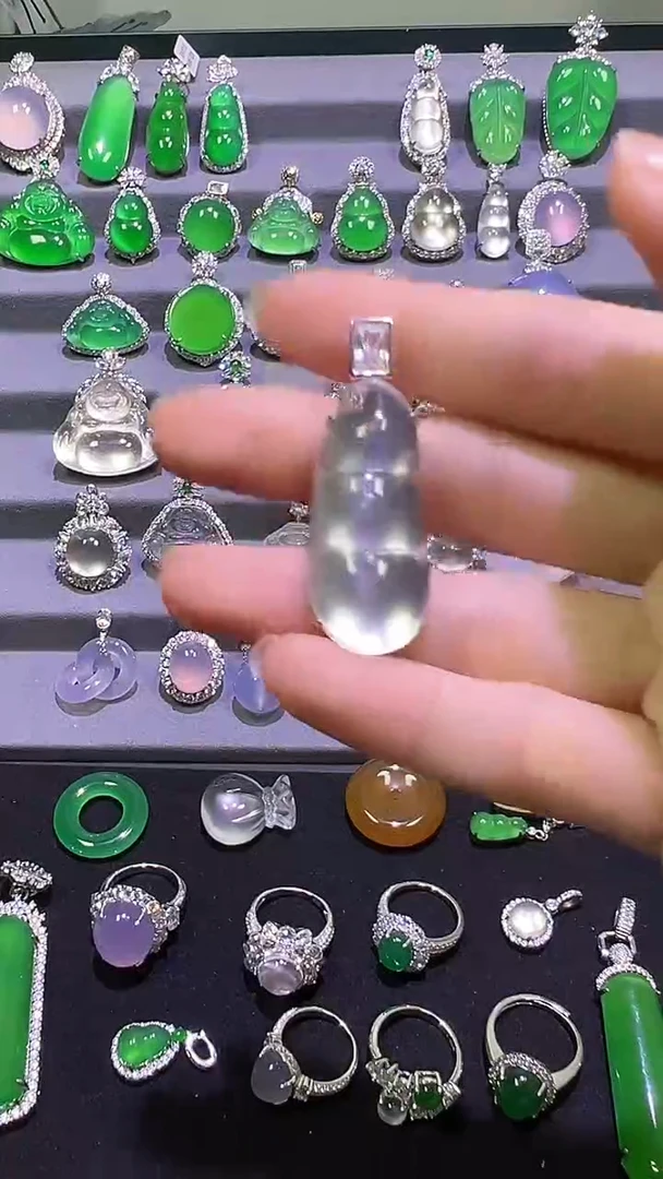 颈饰银S925镶嵌石英质玉1
