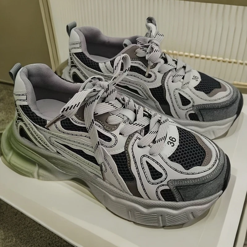 复古老爹鞋女ins潮2024新款秋季厚底百搭运动鞋