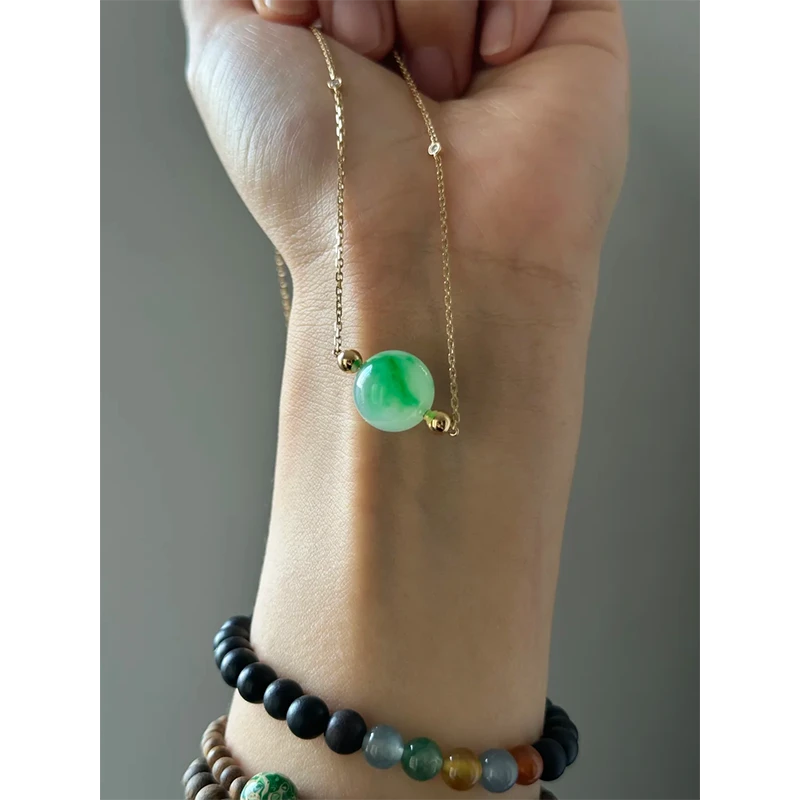 新款diy路路通空托吊坠配链间柱可拆卸串珠万用能链百搭时尚女款