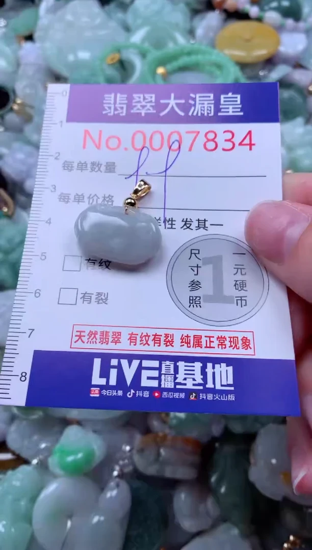 吊坠(不含链)未镶嵌翡翠7834