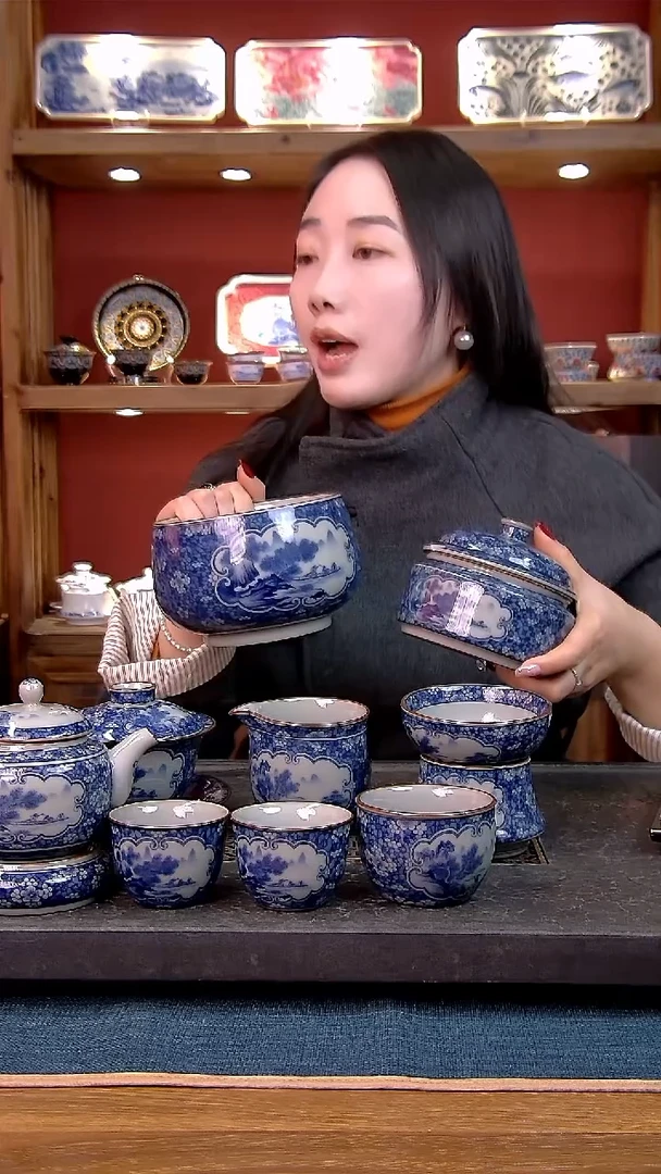 简装家用款10件套 老陶泥开片纹陶瓷茶具