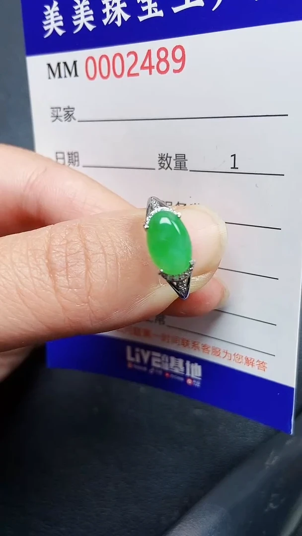 颈饰银S925镶嵌翡翠2489