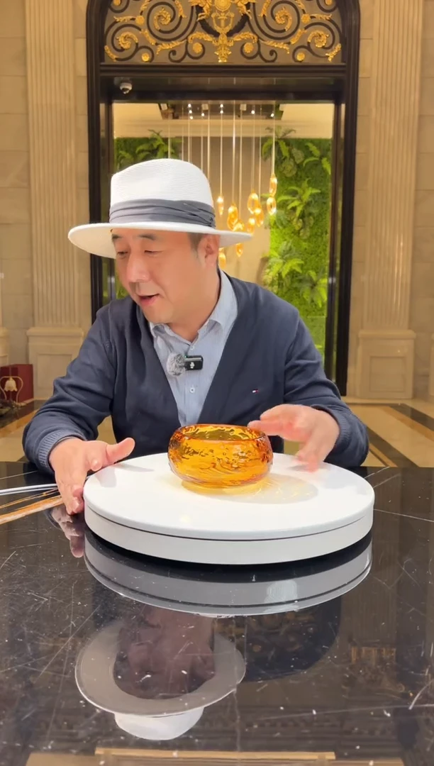 【闪购商品】摆件AJ01009琥珀色小果碗