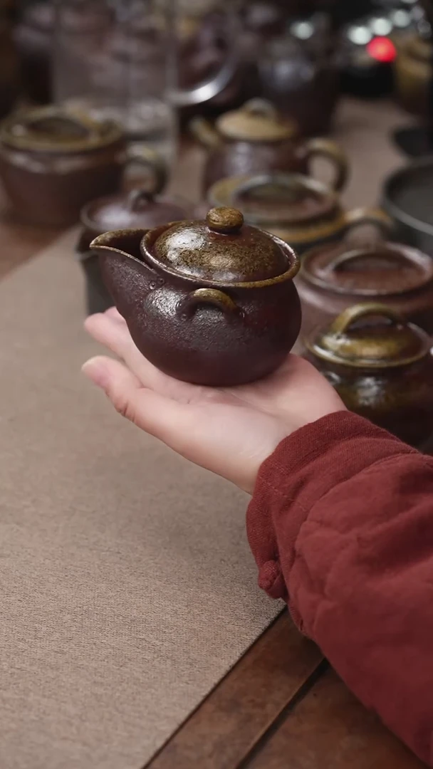茶壶紫砂柴烧手抓宝瓶