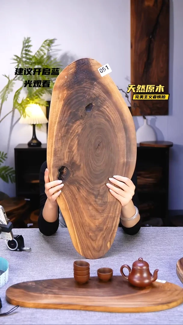 木北美黑胡桃原木.干裂疤结不属于商品质量问题完美主义者慎拍