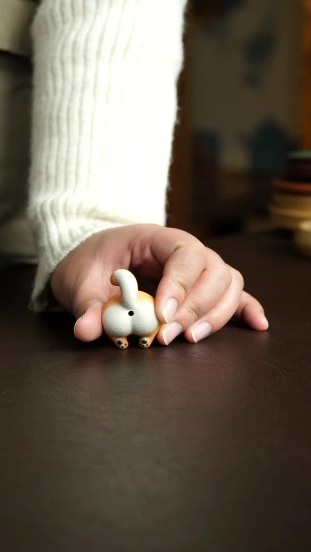 茶杯紫砂10号 狗屁屁香插 宜兴紫砂原矿作品