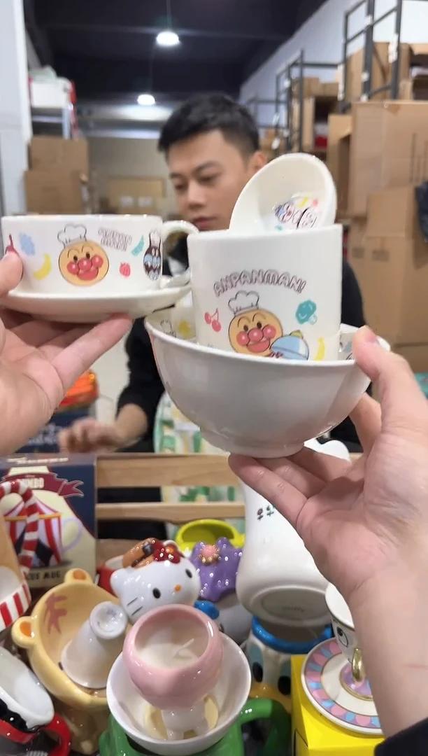 瓷片面包超人餐具6件套