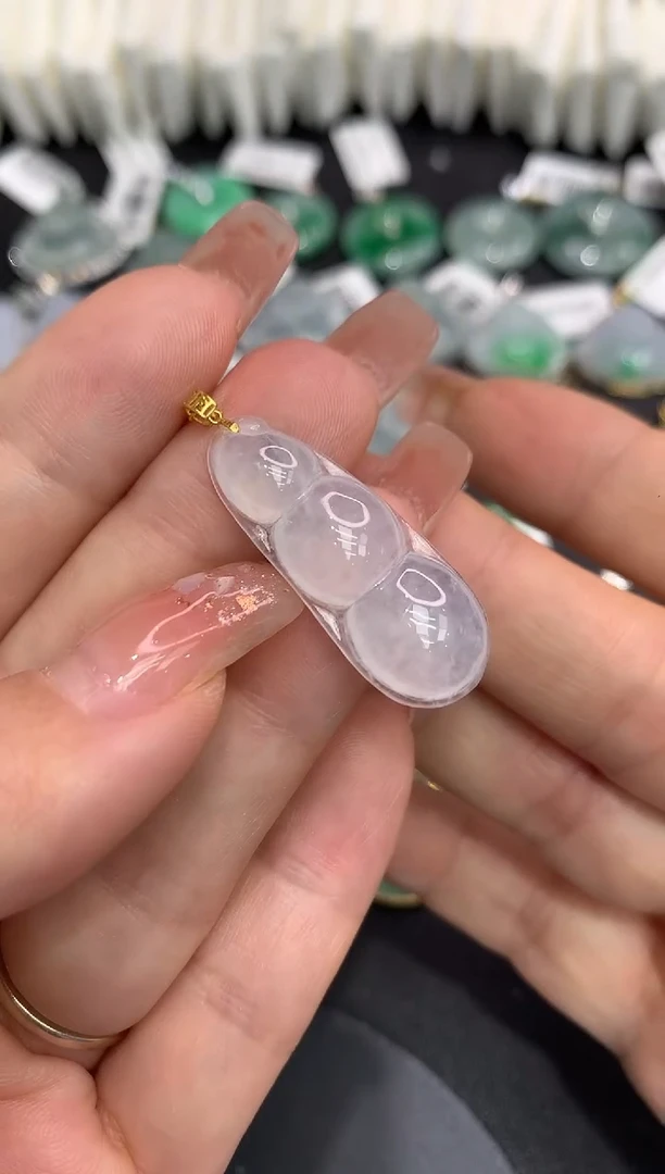 吊坠(不含链)18K金镶嵌翡翠111111111111