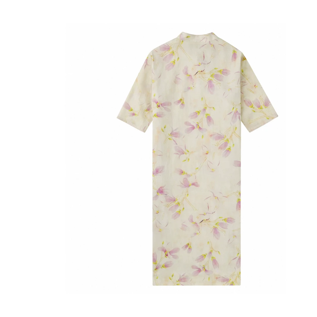 新132旗袍短袖碎花显瘦夏季复古中国风印花旗袍裙