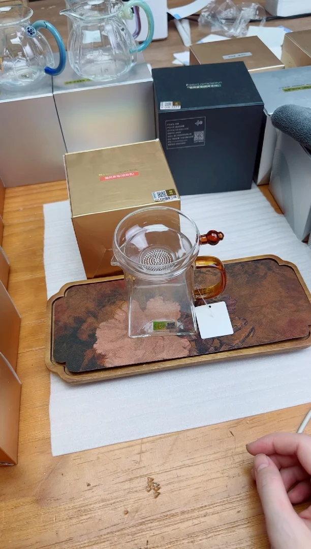 禾器粉金标瀚然琥珀+禾器奉珠茶漏琥珀