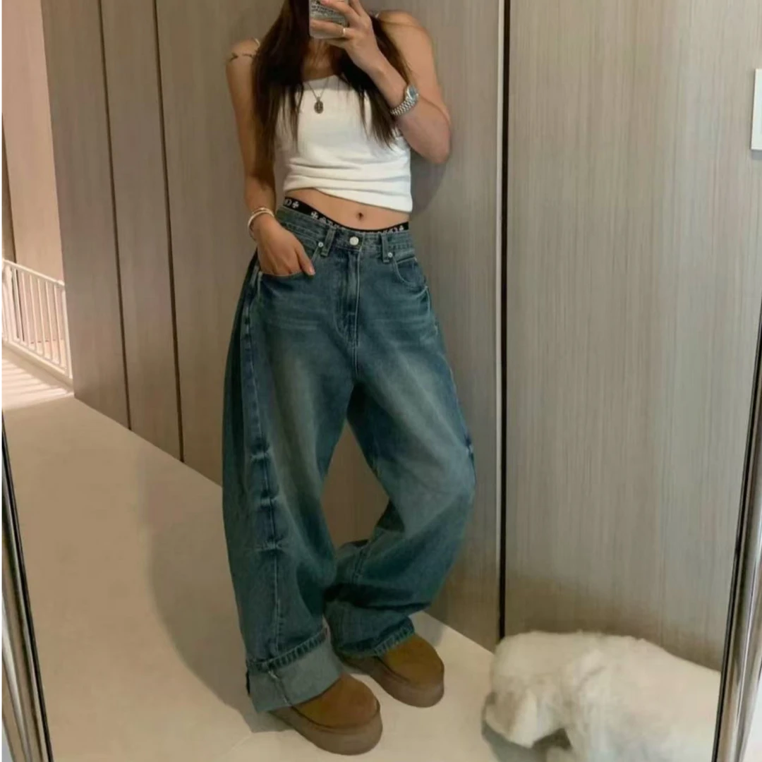【自由漫步者】-茜茜欧尼-韩国东大门-virkin-阔腿牛仔裤