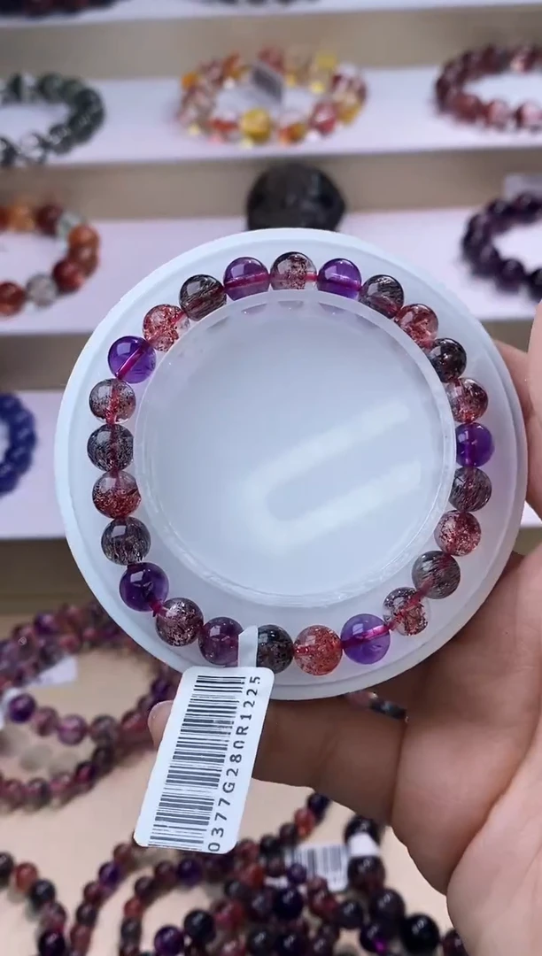 【闪购商品】水晶手链未镶嵌黑加仑超七7m+
