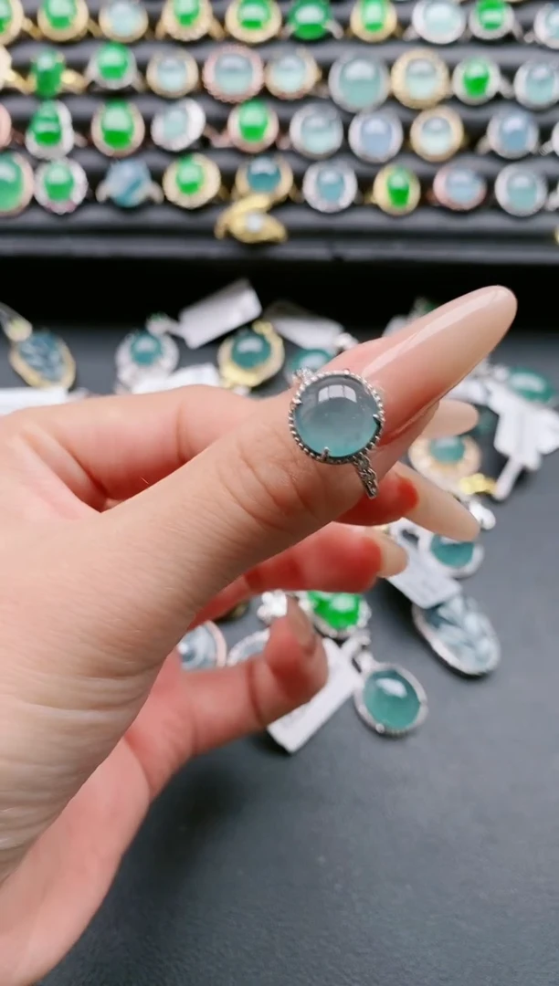 【闪购商品】翡翠戒指银S925镶嵌1111111