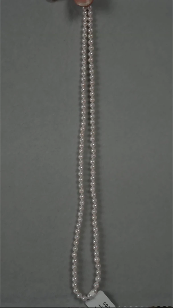 项链银S925镶嵌海水珍珠AK3.5-4mm