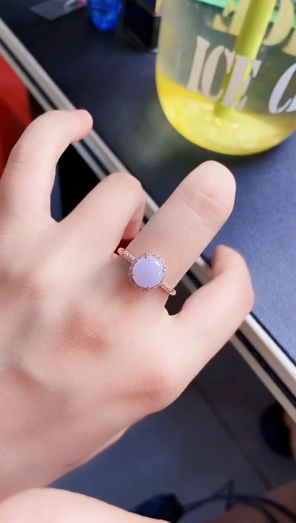 翡翠戒指银S925镶嵌87656