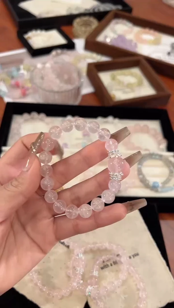 【闪购商品】水晶手链合金粉水晶手链x1485