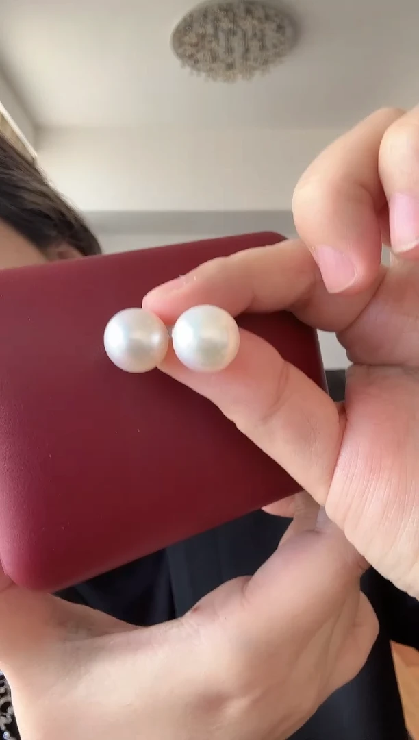 【闪购商品】海水珍珠耳饰18K金镶嵌澳白耳饰