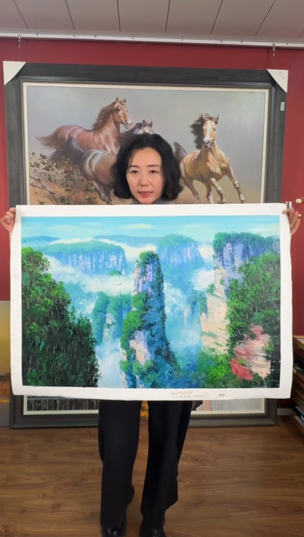 油画【75号】约90*60cm丨朝鲜原创纯手绘孤品油画丨顺丰包邮