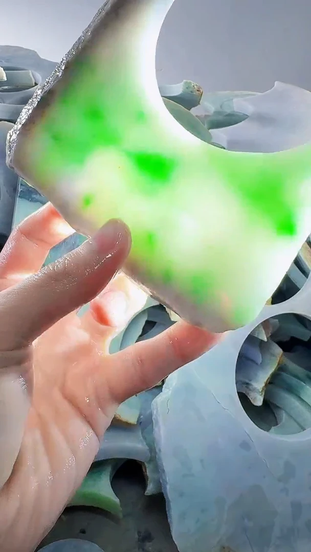 裸石翡翠缅甸翡翠A货文3091