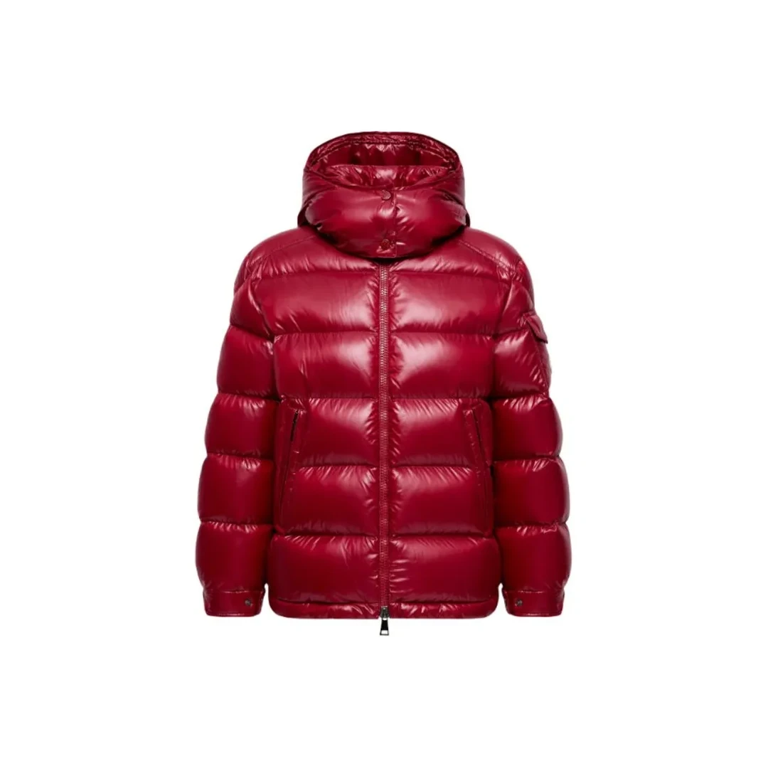 未使用 MONCLER FW25 Maire 纯色短款宽松长袖羽绒服 勃艮第红 ZC