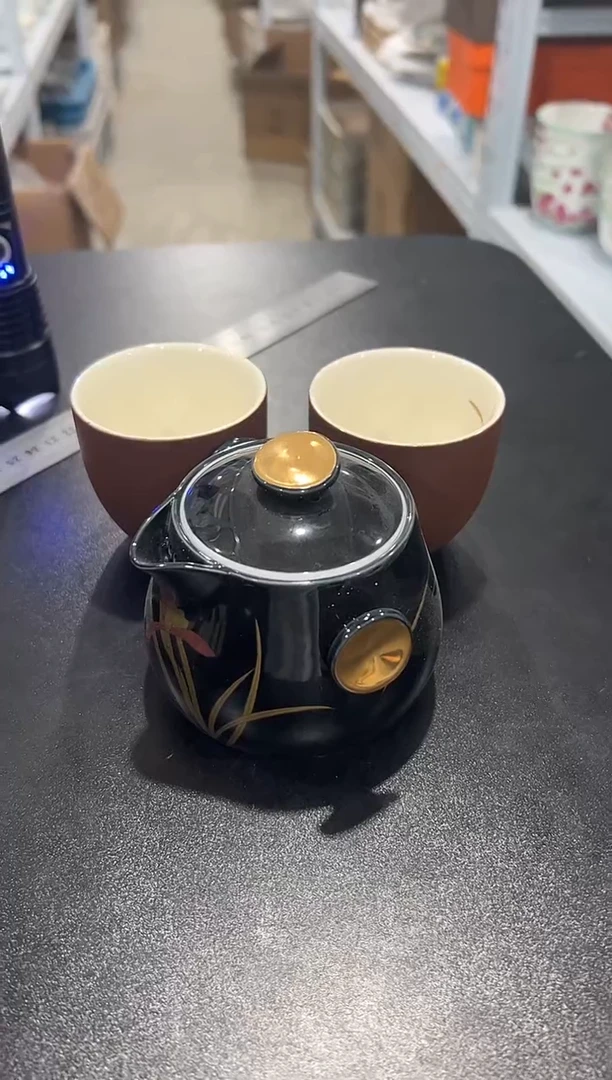 杯子骨瓷（简装）手握一壶两个杯