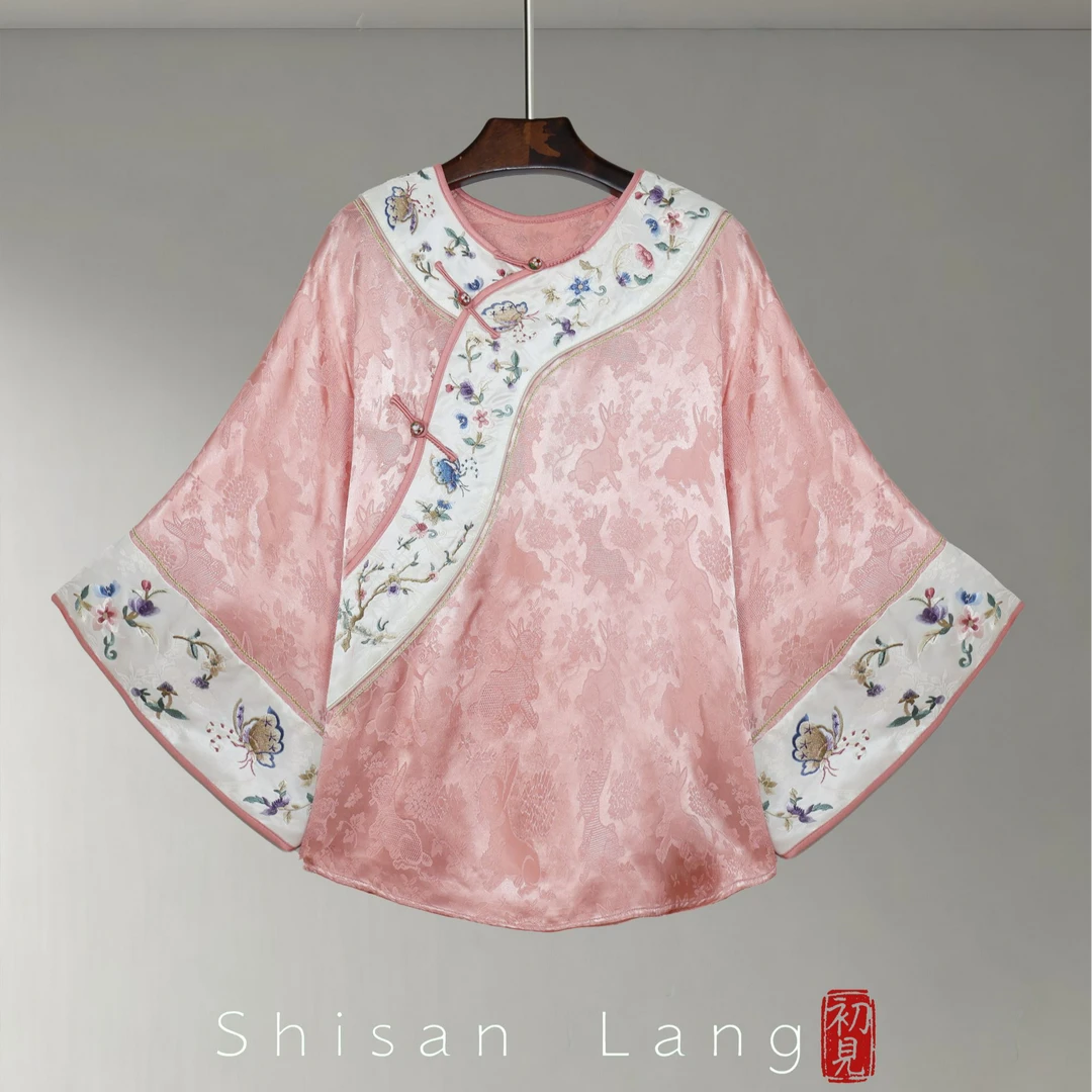 【十三郎】202 5新款提花段刺绣小衫23-767新