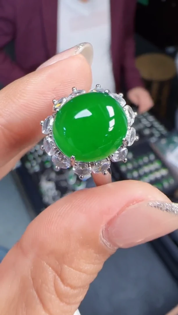 未镶嵌定制翡翠翡翠戒指123
