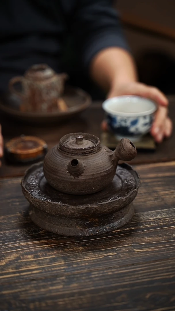 全手工制作 南蛮 侧把壶  195cc