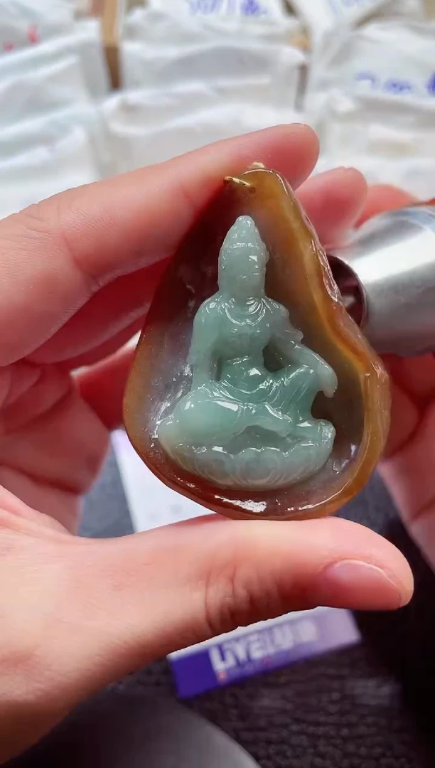 翡翠未镶嵌颈饰00007188观音
